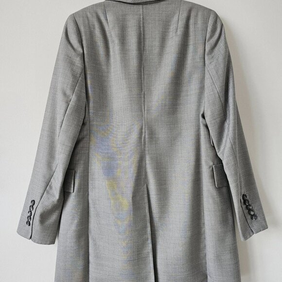 New AKRIS Strada Grey Wool Silk Melange 1 Button Long Pasotti Blazer Jacket 8 - Picture 7 of 7